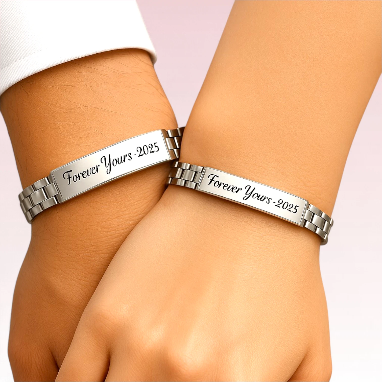 Custom Engraved Cuban Link ID Plate Bracelet