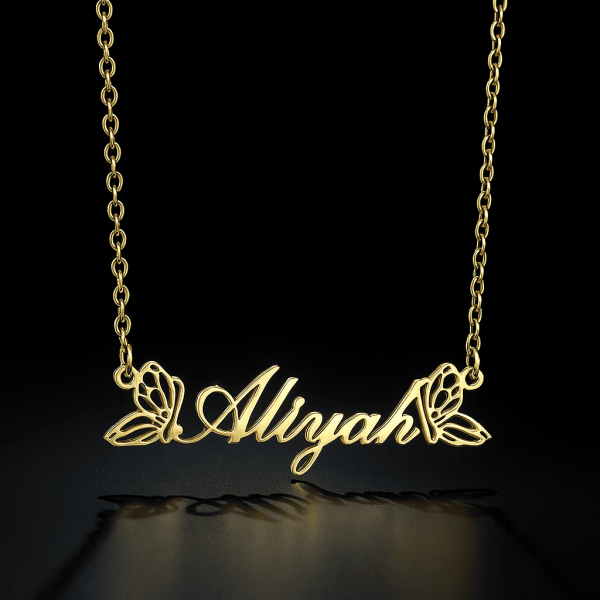 Personalized Name Necklace 14K Gold Plated Custom Minimalist Script Name Necklace Birthday Gift for Her