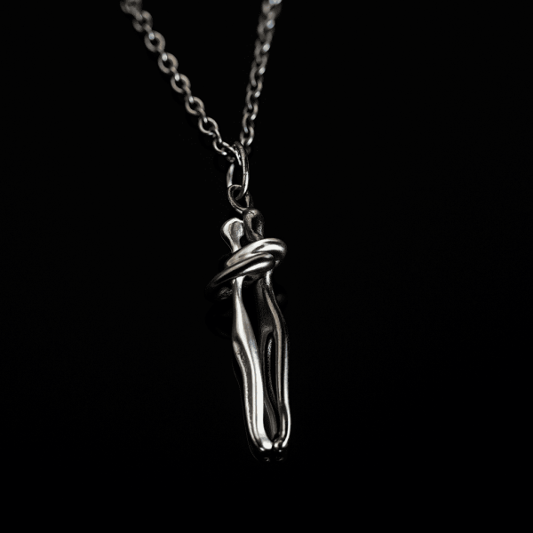 Hugging Couple Necklace Romantic Sterling Silver Lovers Pendant Matching His and Hers Hugging Jewellery Valentine’s Day, Anniversary Gift