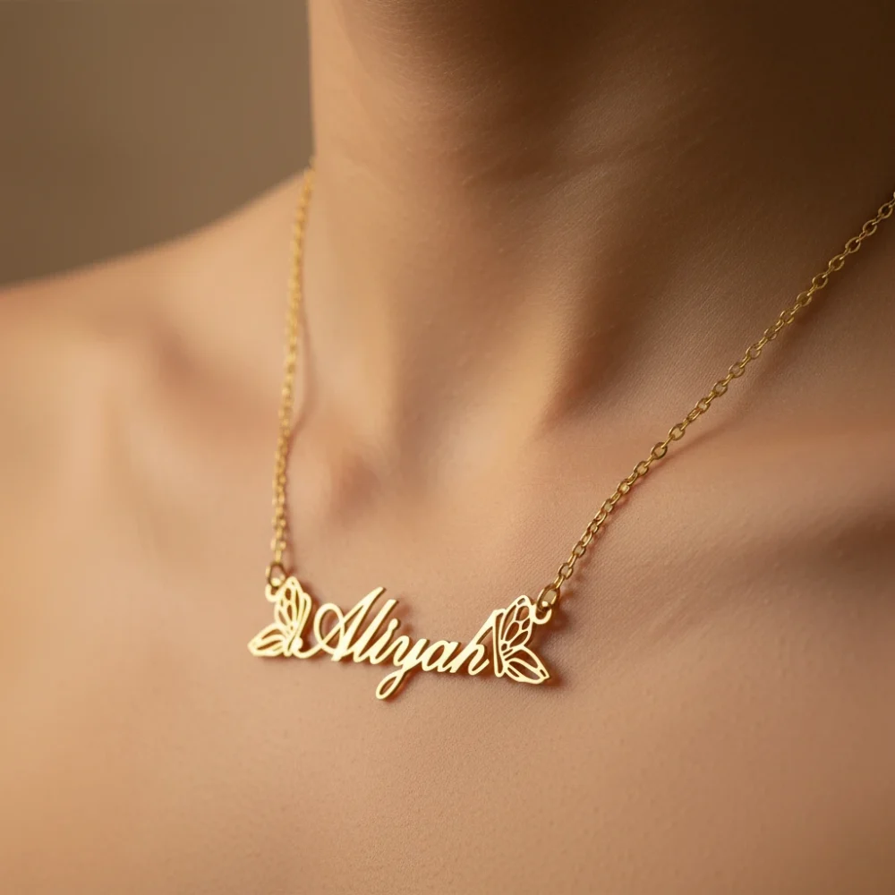 cursive name necklace