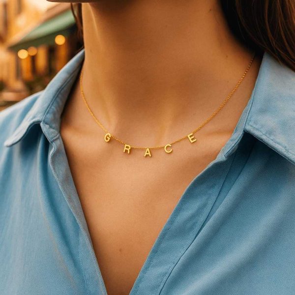 Unique Letter Name Necklace – Custom Name Jewelry