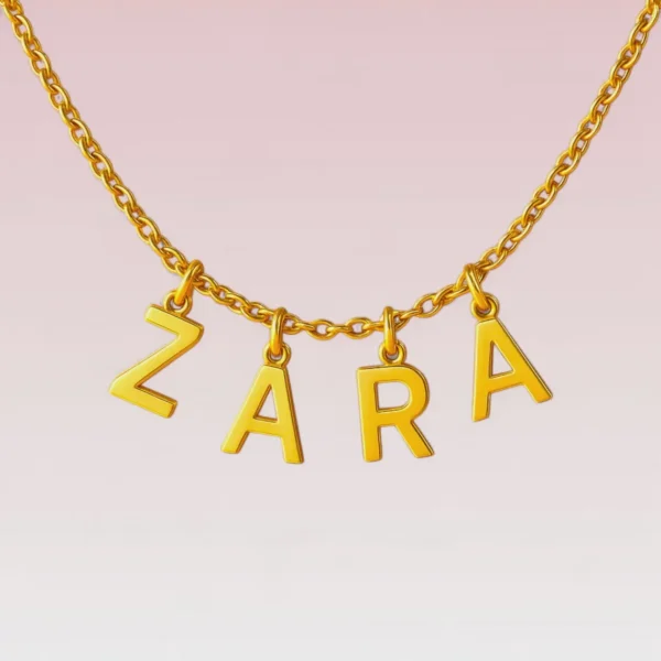Custom letter name necklace
