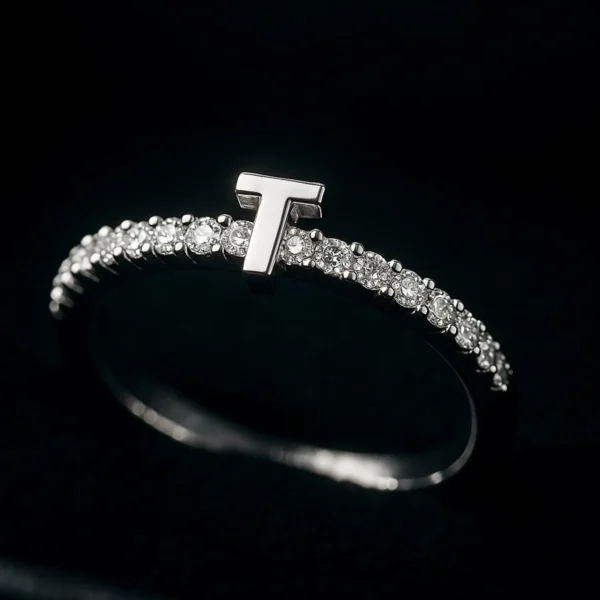 Luxury Single Initial Letter Ring – Custom Fine Jewelry Gift - Image 8