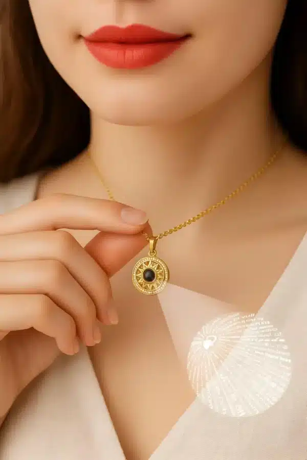100 Languages Love You Projection Necklace Magnetic Sun Moon Pendant with Hidden Message, I Love You Necklace for Couples & Girlfriend Gift - Image 4