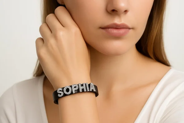 Exquisite Personalized Rhinestone Name Bracelet - Pure Love - Image 4