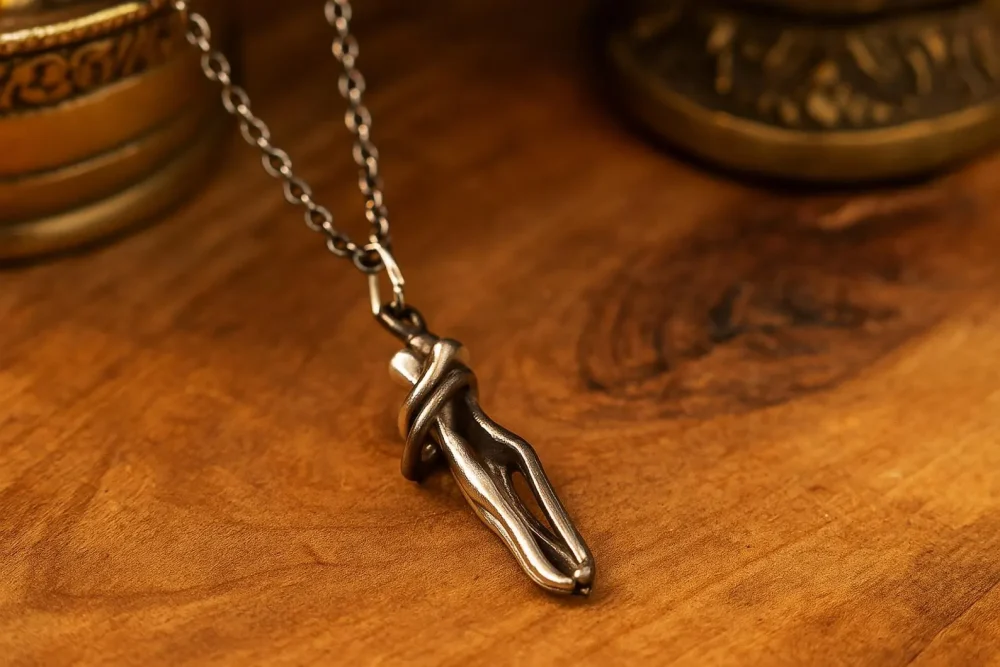 Hugging Couple Necklace Romantic Sterling Silver Lovers Pendant Matching His and Hers Hugging Jewellery Valentine’s Day, Anniversary Gift - Image 3