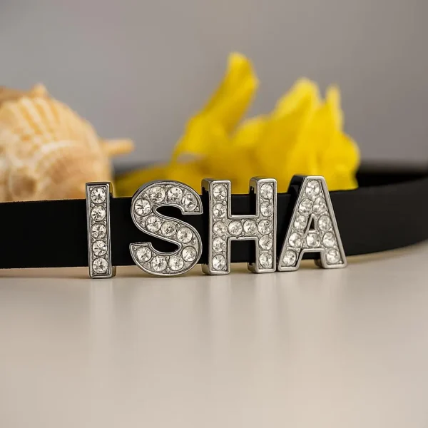 Exquisite Personalized Rhinestone Name Bracelet – Pure Love