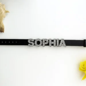 Exquisite Personalized Rhinestone Name Bracelet – Pure Love