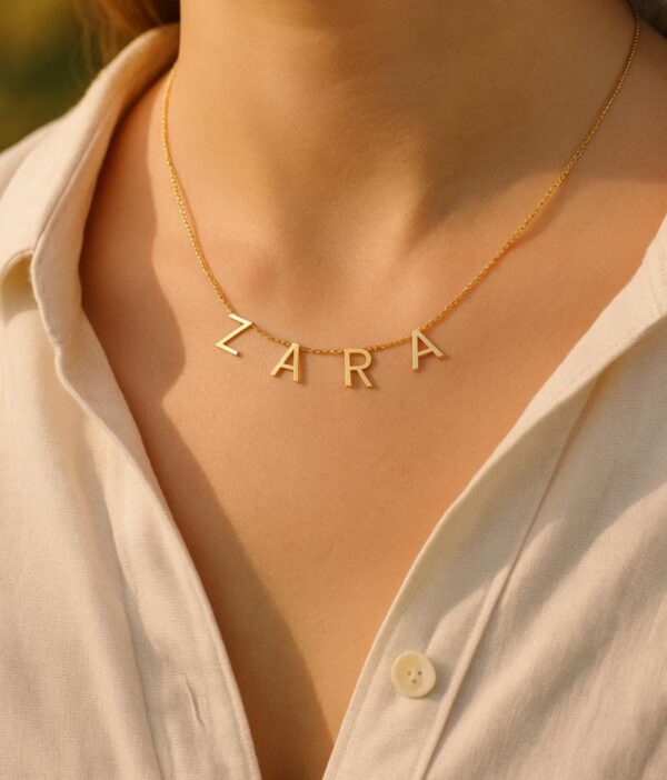 Unique Letter Name Necklace – Custom Name Jewelry - Image 2