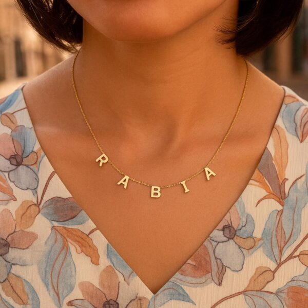 Unique Letter Name Necklace – Custom Name Jewelry - Image 4