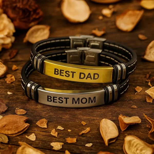 Engraved Leather Bracelet – Personalized Gift for Couples - Image 7
