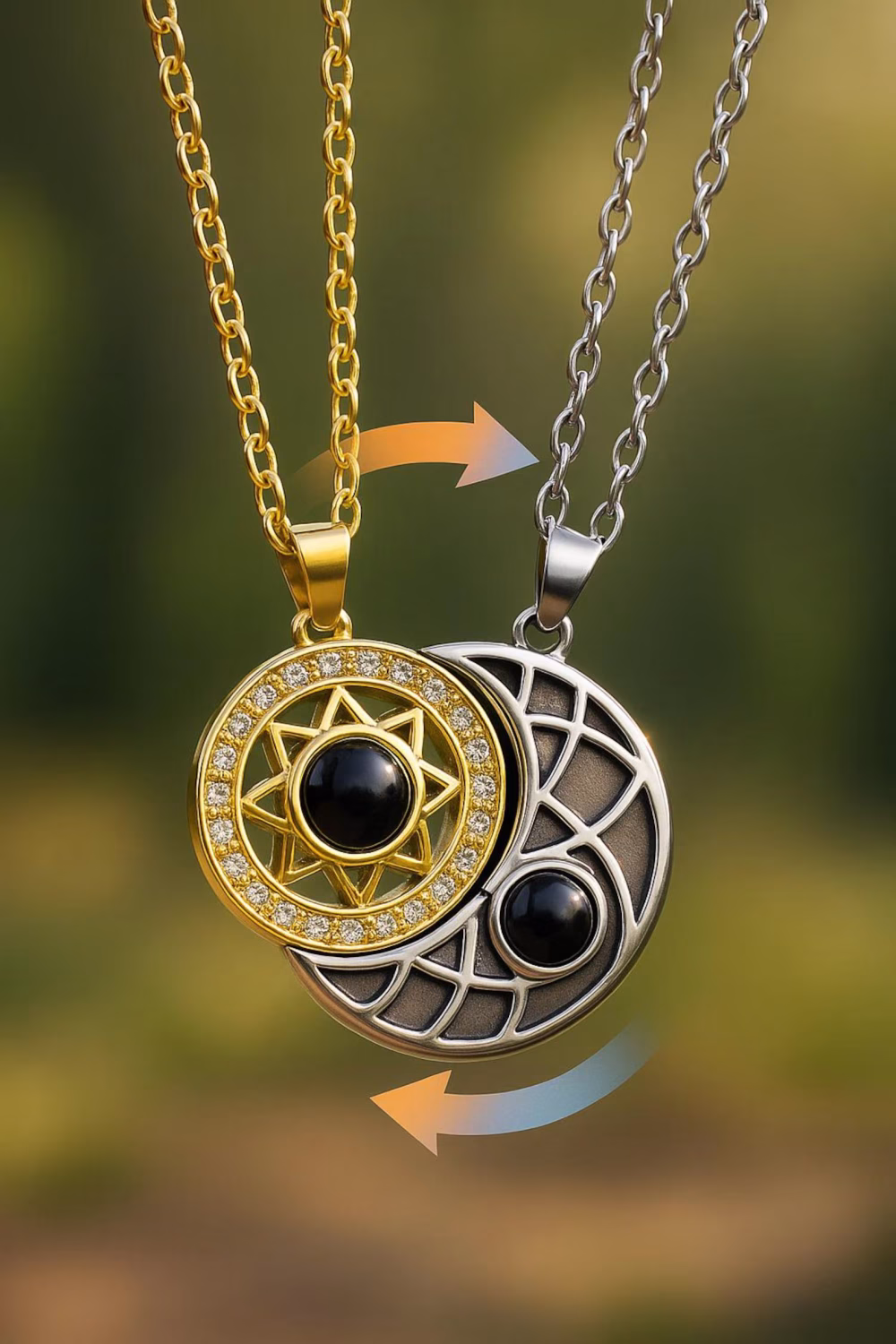 100 Languages Love You Projection Necklace Magnetic Sun Moon Pendant with Hidden Message, I Love You Necklace for Couples & Girlfriend Gift - Image 8