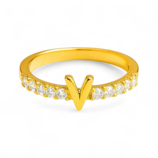 Luxury Single Initial Letter Ring – Custom Fine Jewelry Gift