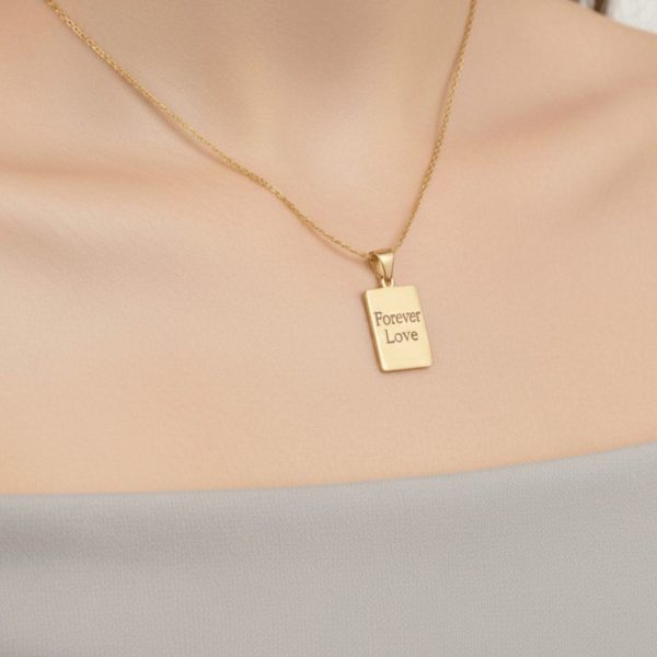 Stunning Engraved Gold Nameplate Necklace – Wear Your Story