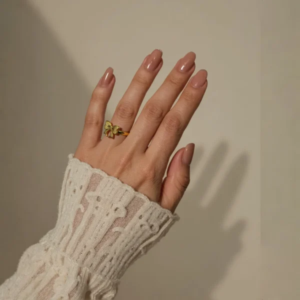 Charming Bow Knot Ring | Custom Engraved Sterling Silver - Image 2