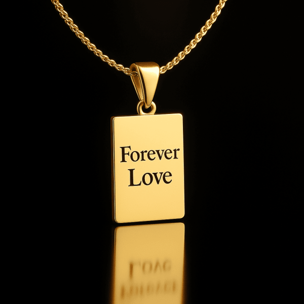 Stunning Engraved Gold Nameplate Necklace – Wear Your Story