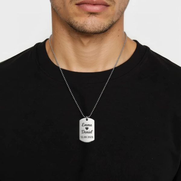Classic Personalised Dog Tag Necklace – Premium Custom & Engraved Gift