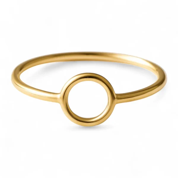 Hammered Gold Circle Ring