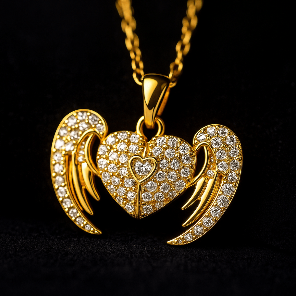 Guardian Angel Heart Necklace