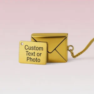 Stunning Gold Envelope Locket Necklace – Custom Photo Locket Gift