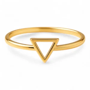 Elegant Triangle Ring Women Love | 14k Gold Minimalist Jewelry