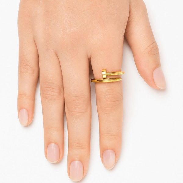 Bold Bent Nail Head Ring: Unique and Customizable Jewelry