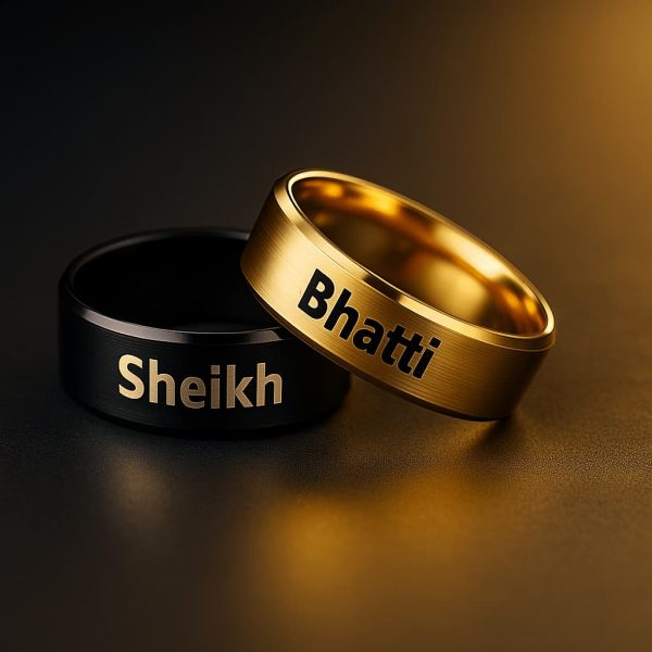 Crafted Bold Couple Plain Band Ring – Wear Your Own Legacy
