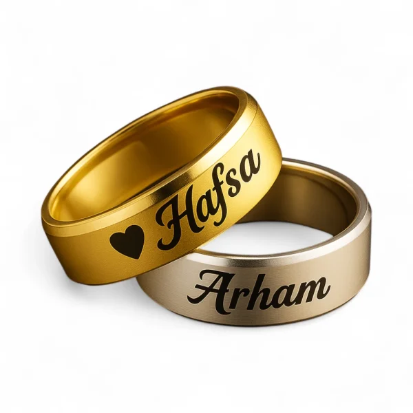 Crafted Bold Couple Plain Band Ring – Wear Your Own Legacy