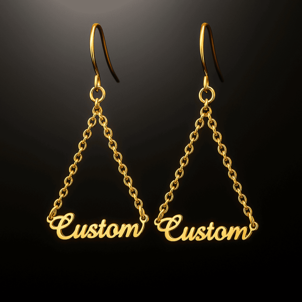 Stunning Custom Name Drop Earrings | Personalised Jewellery Gift for Woman’s