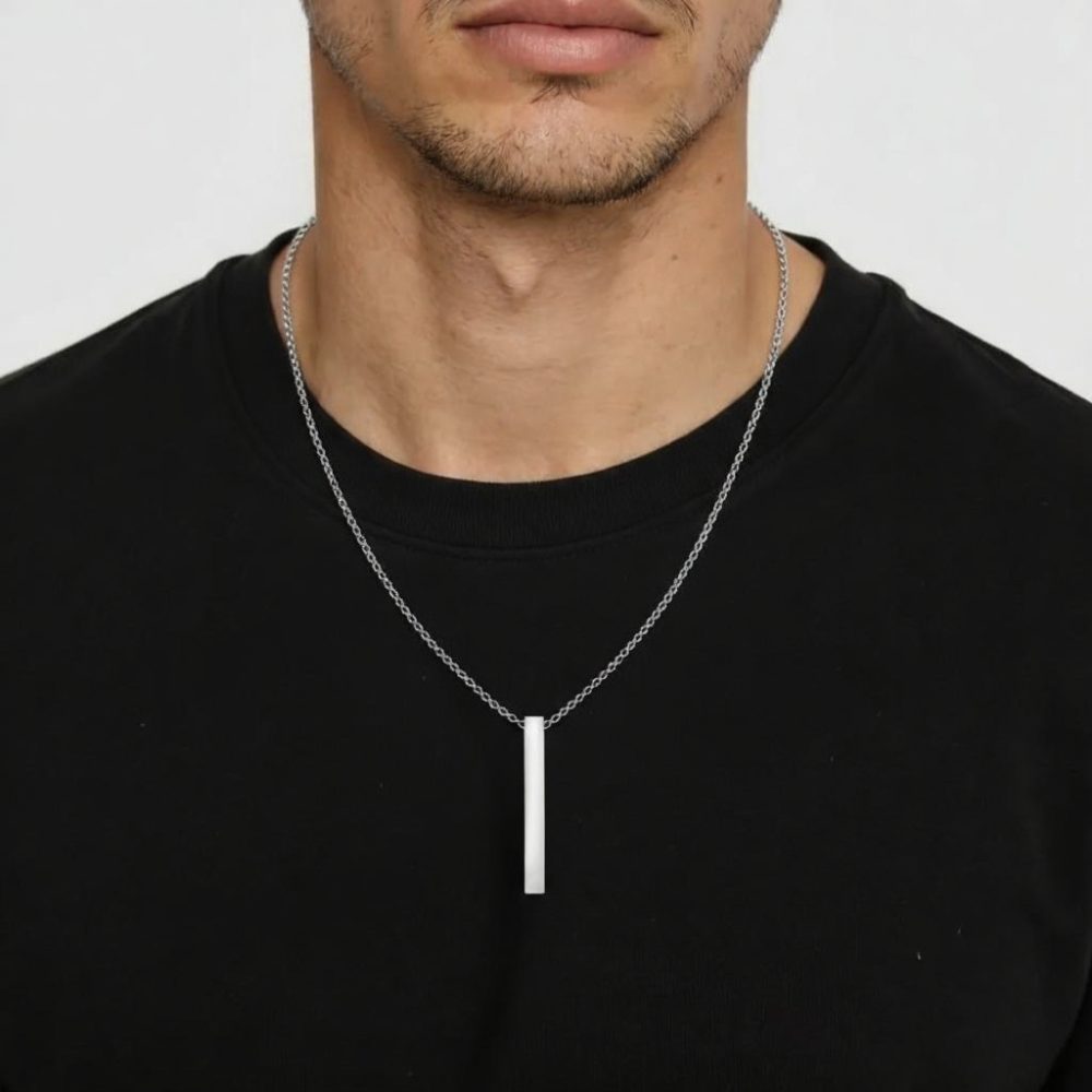 Stunning Vertical Bar Necklace - Engrave Your Legacy - Image 2