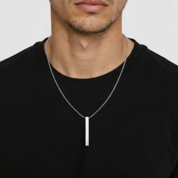 Stunning Vertical Bar Necklace – Engrave Your Legacy
