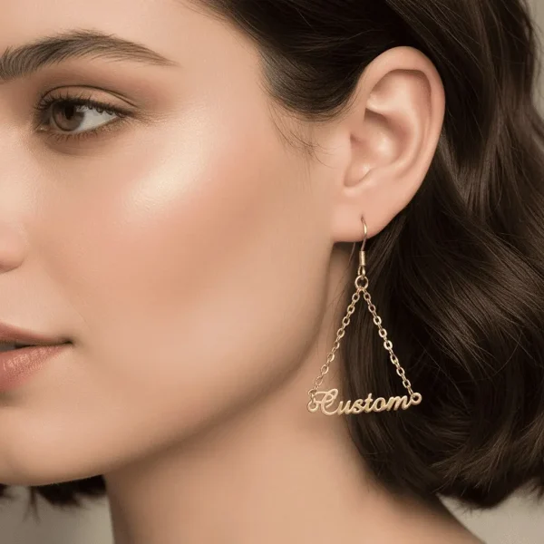 Stunning Custom Name Drop Earrings | Personalised Jewellery Gift for Woman’s