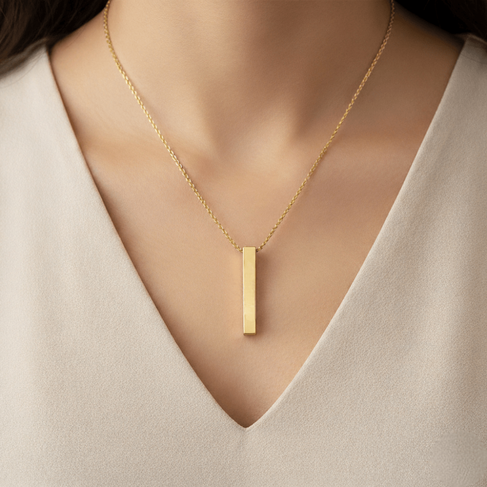 Stunning Vertical Bar Necklace - Engrave Your Legacy - Image 4