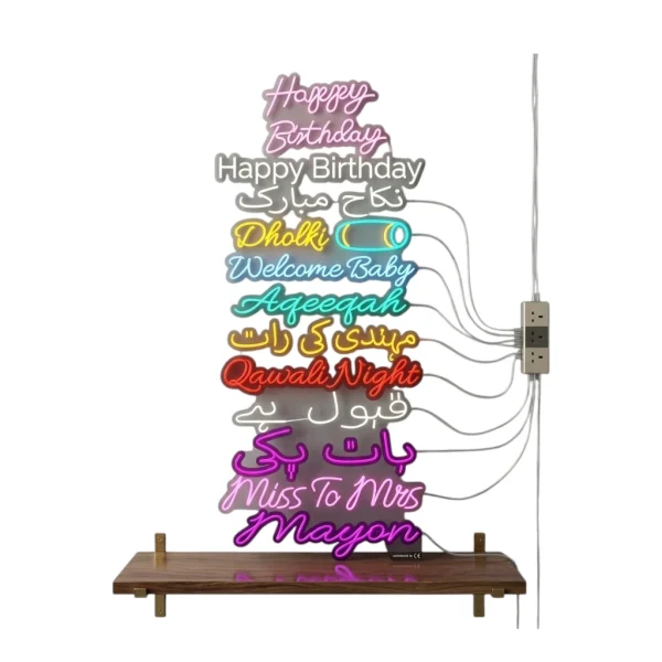 Custom Neon Signs – Wedding, Nikah & Event Décor