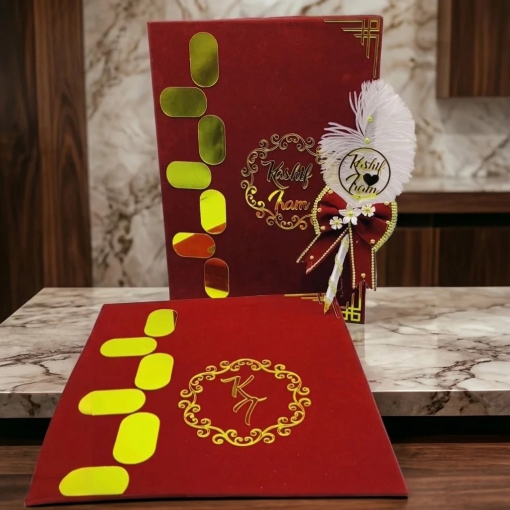 Custom Nikah Set – Certificate File, Velvet Box & Pen - Image 3