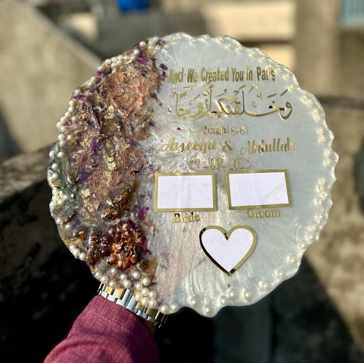 Custom Nikah Resin Tray with Thumb Impressions - Image 2