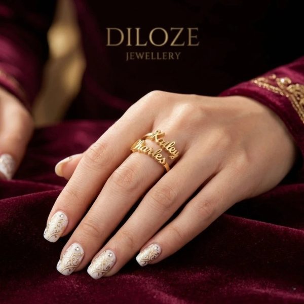 Custom Couple Name Ring