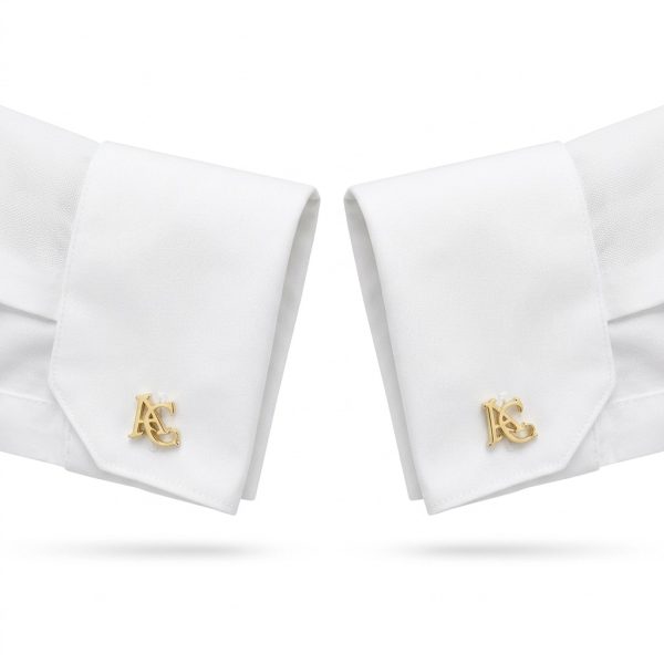 Custom Monogram Cufflinks for Men – Gold Intertwined Initial Cufflinks | Luxury Personalized Letter Cufflinks