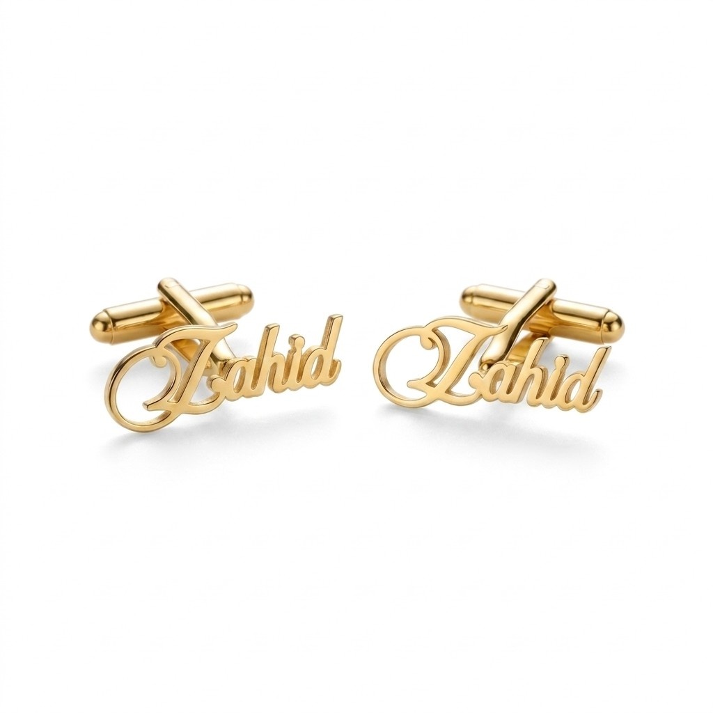 custom name cast cufflinks for men