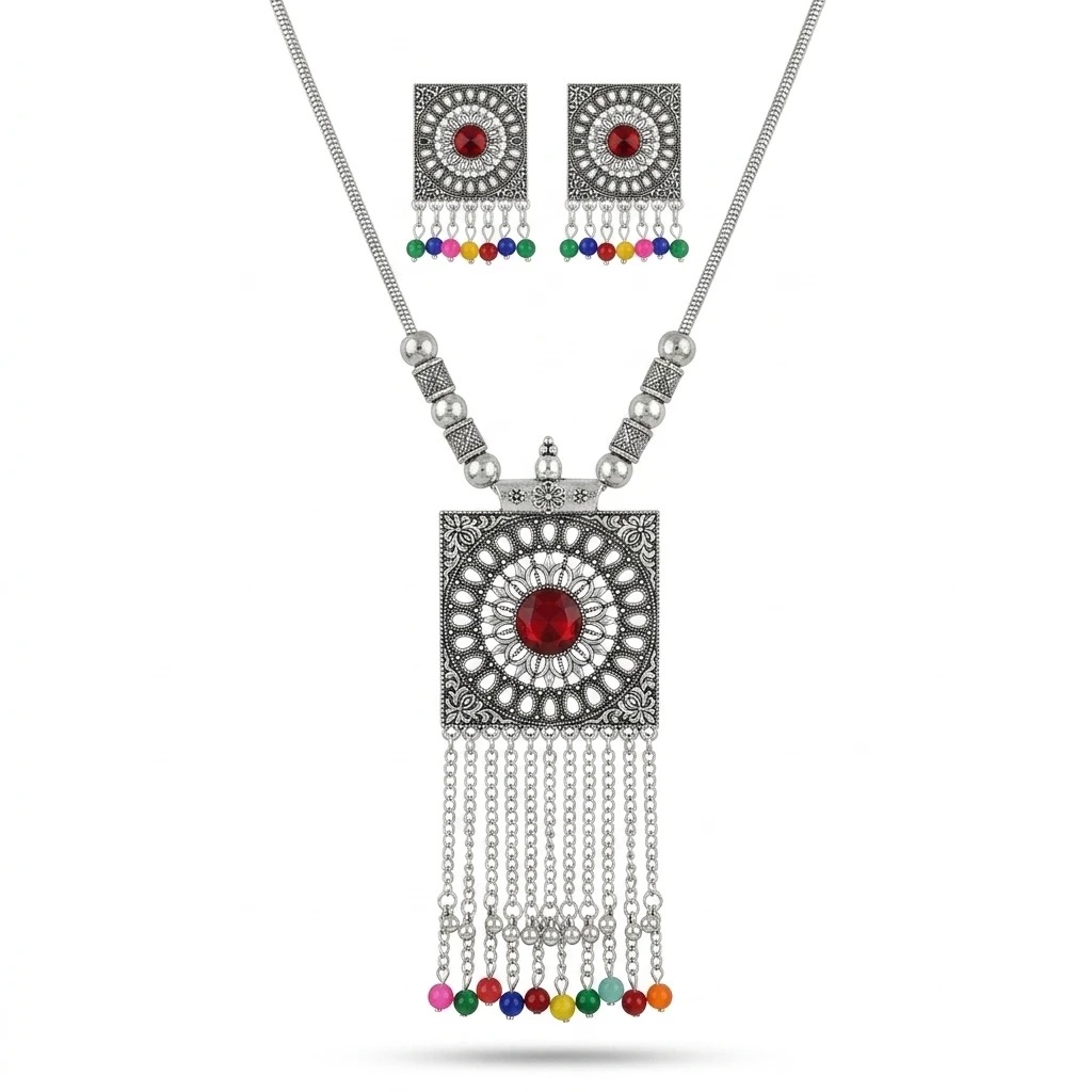 vintage-tribal-square-necklace-set