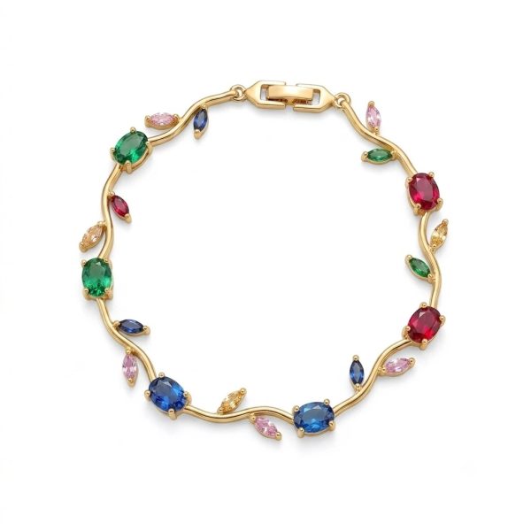 Elegant Multi Color Tulip Vine Bracelet Gift For Women